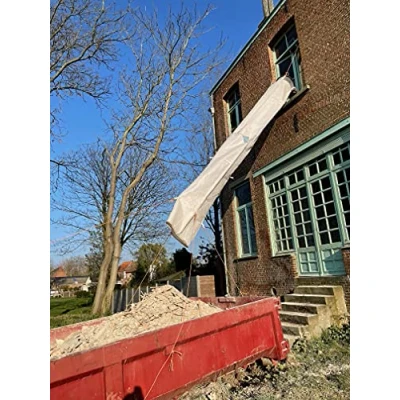 Image of STORTSLURF Flexible Rubbish Chute (3m) Complete Set Rubber, White Includes Filling Funnel, Lashing Straps, Connection Material
