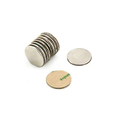 Image of Magnetastico N52 Neodymium Disc Magnets, 10pcs/set, 20x1mm, Extra High Adhesive Force, Self Adhesive, Nickel Copper Coating, Ideal for Decorative Use