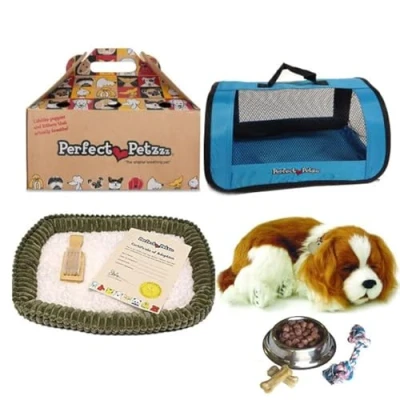 Image of Perfect Petzzz Cavalier King Charles + Blue Tote Carrier and Accessories