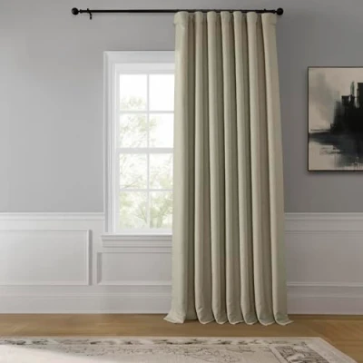 Image of HPD Half Price Drapes Extra Wide Linen Room Darkening Curtain (1 Panel) 100 X 108, BOCH LN1857 108 DW, Oatmeal