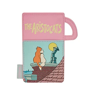 Image of Loungefly Disney Card Holder The Aristocats Poster Official Pink One Size