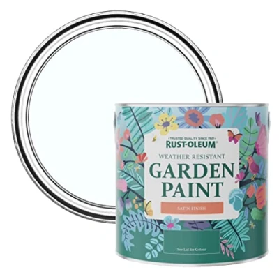 Image of Rust Oleum Blue Mould Resistant Garden Paint In Satin Finish Icecap 2.5L