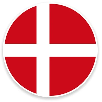 Image of 2 x 10cm Denmark Flag Vinyl Sticker Decal Laptop Car Luggage Travel Label #9065 (10cm Wide High)