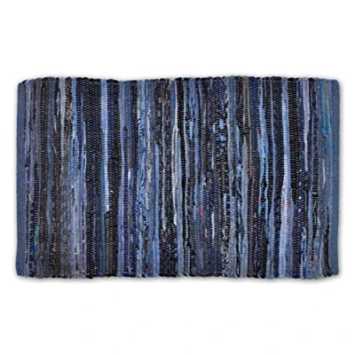Image of DII Chindi Home Collection Handwoven Multicolor Area Rag Run, 20x31.5, Nautical Blue