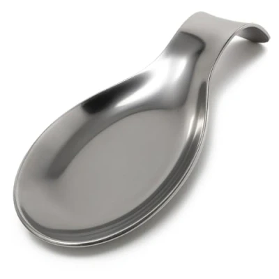Image of MGE Kitchen Spoon Rest Stainless Steel Holder Cooking for Silver