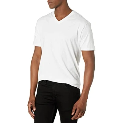 Image of Volcom Men&#039;s Heather Modern Fit Short Sleeve V Neck T Shirt, White 1, Medium