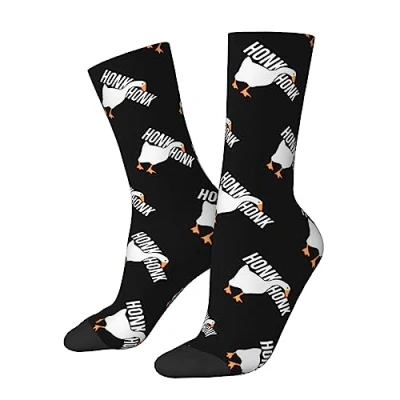 Image of KWQDOZF Goose Socks Funny Novelty Crew Gift for Men Women Teen