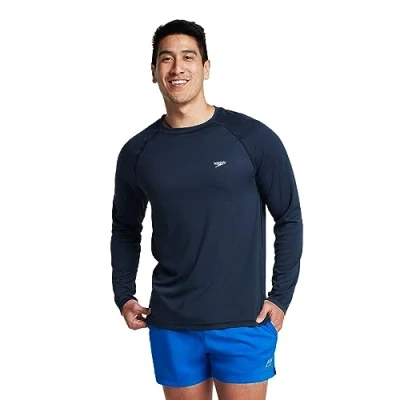 Image of Speedo Men&#039;s UV Swim Shirt Long Sleeve Loose Fit Easy Tee