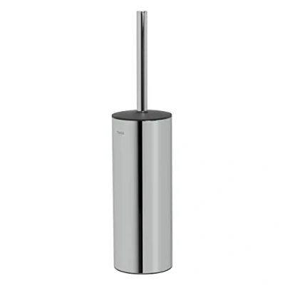 Image of Tiger Dock Toilet Brush and Holder, Stainless Steel, Chrome, 8.9 x 38.3 cm