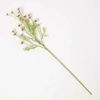 Image of HOMESCAPES Artificial Wild Aster Pink Flower Branch, 72 cm Realistic Decorative Branch