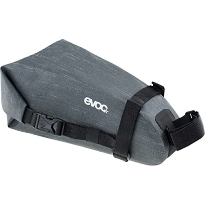 Image of EVOC SEAT Pack WP 2, Simple Saddle Bag (Lightweight Bike Accessory, Waterproof Bag, Rear Dimensions: 10 x 26 11 cm, Weight: 180 g, Volume: 2 l), Carbon Grey