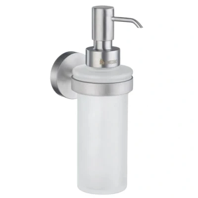 Image of Smedbo Soap Dispenser, Solid Brass Core/Copper, Chrome, 6.2 x 9.5 23.5 cm
