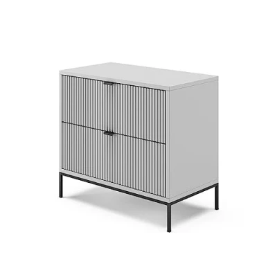 Image of Vicco Nightstand Eliza, Grey, 66 x 60 cm