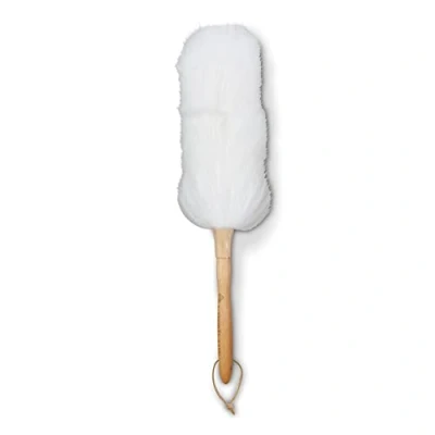 Image of Natural Life NL109003 Sheeps Wool duster for cleaning, Cobweb brush by Tower, 100% plastic free, Beech Wood, White
