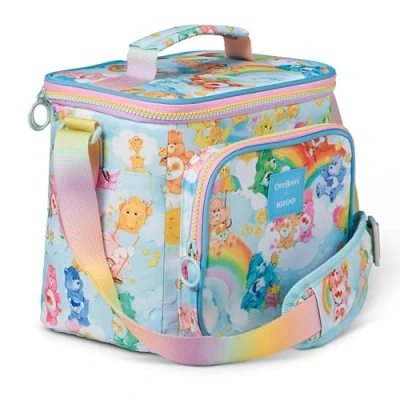 Image of Igloo 90s Retro Collection Square Lunch Box Cooler with Front Pocket and Adjustable Strap,Insulated Leakproof Bag, Reusable Tote
