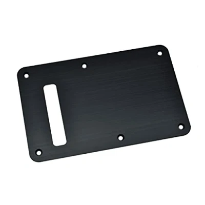 Image of Dopro Aluminum Anodized Modern ST Strat Back Plate Tremolo Trem Cavity Cover for American/Mexican FD Stratocaster Matte Black