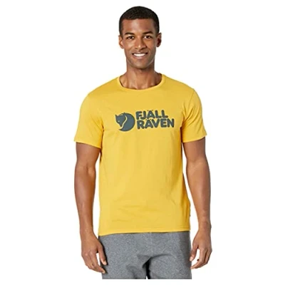 Image of FJALLRAVEN Men&#039;s Logo T shirt M Shirt, Ochre, S