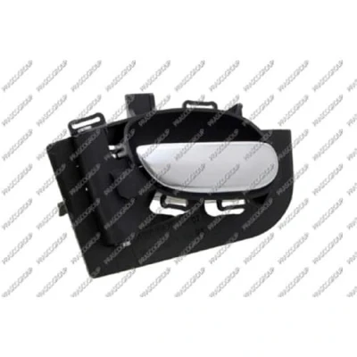 Image of 9143A5 Door Handle PRASCO PG0098602 inner, Left Rear, Front black, silver PEUGEOT: 206 SW