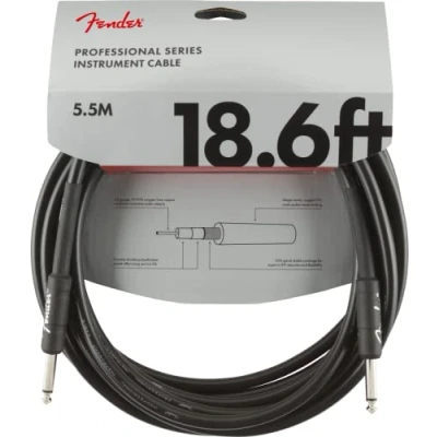 Image of Fender Professional Series Instrument Cable 18.6 ft STR/STR Black