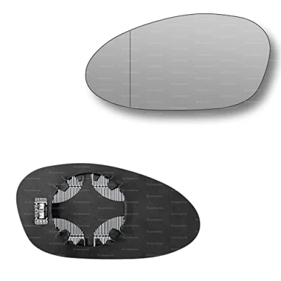 Image of Less4spares Replacement Wing Mirror Glass Left Compatible with BMW Z4 2003 2009 CLIP ON Passnager Near Side N/S Heated Blind Spot
