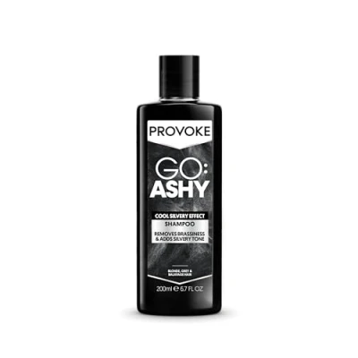 Image of PROVOKE Go Ashy Shampoo 200ml, Remove Brassiness &amp; Adds Silvery Tone to Hair, Formulated with Triple Toning Technology, Turn Warm Brassy Hair Cool