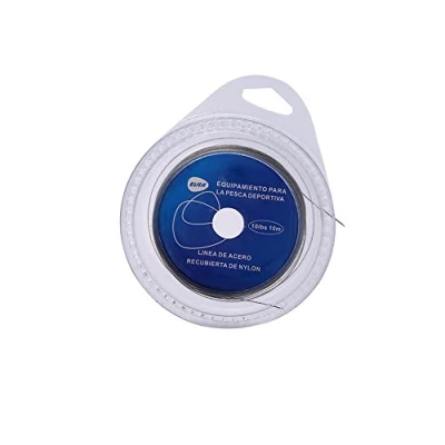 Image of Fishing Line Wire Leader, Stainless Steel Trace Lure 10 Meter with 12Pcs Crimps Sleeves(10 lbs)