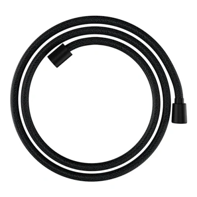 Image of hansgrohe Designflex universal fit shower hose 1,60 m, tangle free, flexible head anti kink, incl. sealing rings, matt black, 28260670