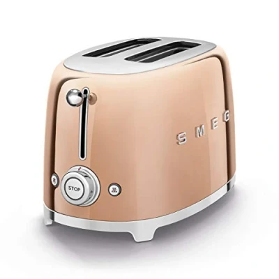 Image of Smeg TSF01RGUK 50S Style 2 Slice Toaster Rose Gold