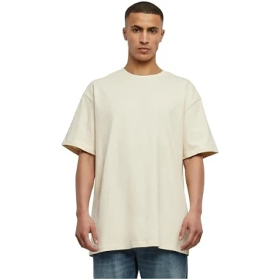 Image of Urban Classics Heavy Basic Tshirt, Men&#039;s, Size: Small, Whitesand
