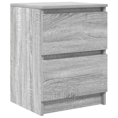 Image of vidaXL tv cabinet grey sonoma 80x35x54 cm engineered wood living room bedroom storage unit with drawers
