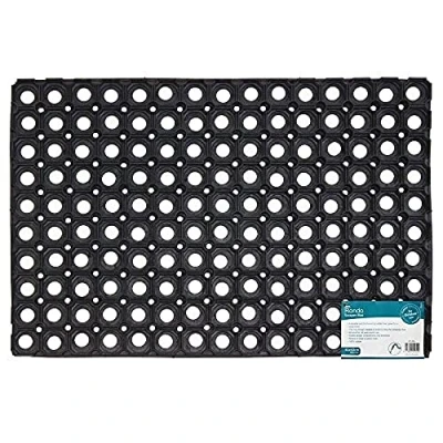 Image of JVL Rubber Ring Heavy Duty Outdoor Entrance Door Mat 40 x 60 cm