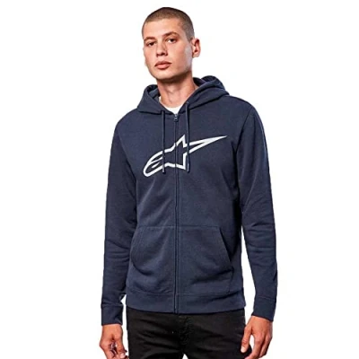 Image of Alpinestars Men&#039;s Ageless II Fleece Hooded Sweatshirt, Dark Blue/Grey, M
