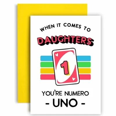 Image of Huxters Birthday Card for Daughter Your Numero Uno Funny Her 14.8cm (Daughter)