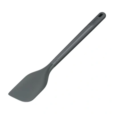 Image of Zyliss Spatula Large, Sustainable Wheat Straw/Silicone, for Cooking and Baking, Heat Resistant Silicone Head, Beluga Grey, 31cm x 6cm, Dishwasher Safe, 5 Year Guarantee