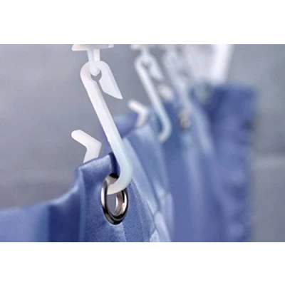 Image of Euroshowers Replacement Shower Curtain Hooks and Gliders for Rail Bendi Bendy Track Available as 6, 12, 18, 24, 36, 48 packs (36)