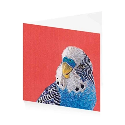 Image of Royal Academy Kate Barlow Budgie Art Greeting Card (15 x 15 cm)