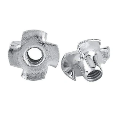 Image of T Nut Four Pronged Tee Nuts Zinc Plated Carbon Steel for Woodworking Furniture M3/M4/M5/M6/M8 (M4 50pcs)