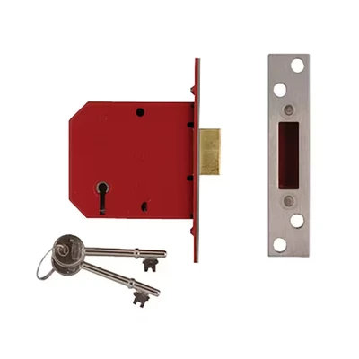 Image of Union Locks 2101 5 Lever Mortice Deadlock 65mm Brass Finish (Boxed)