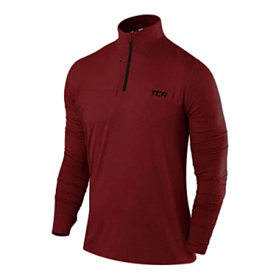 Image of TCA Fusion Gym Tops For Men Training Sports Long Sleeve Running Top Clothes Power Red, XL