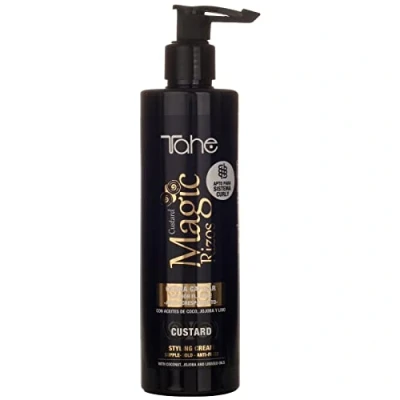 Image of Tahe Magic Rizos Flexible Fixing Cream Custards Anti Frizz Regenerates and Strengthens Curls 300ml
