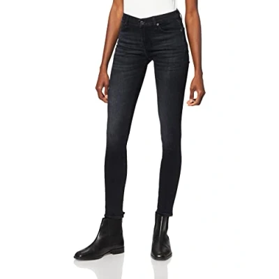 Image of 7 For All Mankind Women&#039;s The Skinny Slim Illusion Upbeat Jeans, Black, 24 W/30 L