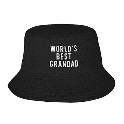 Image of 874 Bucket Hat World&#039;s Best Grandad Sun Hats Breathable Fisherman Uv Protection Beach Cap for Outdoor Hiking