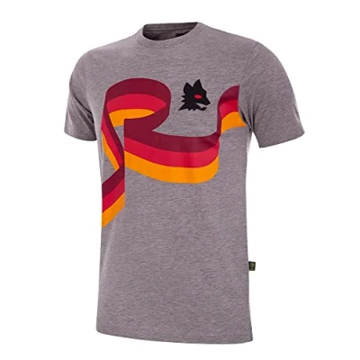 Image of AS Roma Copa Unisex Adult T Shirt, Grey, S