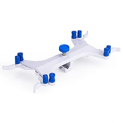 Image of Labasics Aluminum Double Burette Clamp, Adjustable Clamp Buret Butterfly Style Spring Loaded Lab Accessory for Laboratory