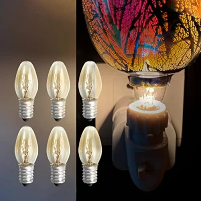 Image of NOTSEK 6 Pack Plug in Wax Melt Burners Bulbs, Bulbs for Burners, E14 14W 2700K Warm White Burner Electric Oil Scentsy Bulb Replacement Up to 8000H