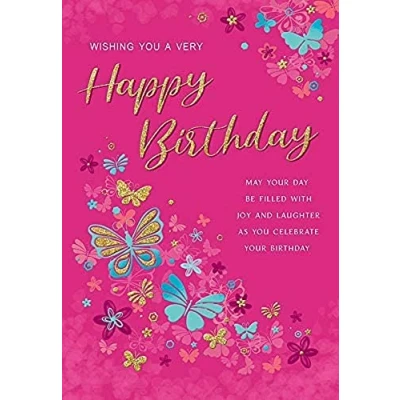 Image of Piccadilly Greetings Modern Open Female Birthday Card 9 x 6 inches Regal Publishing