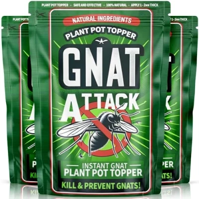 Image of Gnat Attack Organic Natural Stop Deterrent Effective Pest Control Plant Pot Topper for Pots, Safe Non Toxic Solution Indoor and Outdoor Plants. (1 Litre)