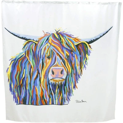Image of Angus McCoo by Steven Brown Art Shower Curtain Hygiene &#039;n&#039; Clean, 180cm x Croydex