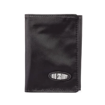 Image of Big Skinny Men&#039;s Tri Fold Slim Wallet, Holds Up to 25 Cards, Black
