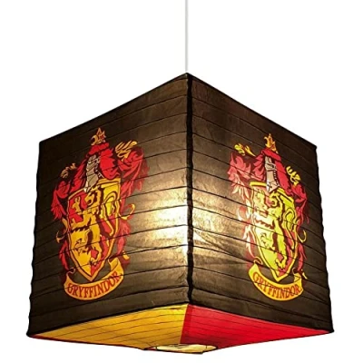Image of Groovy Uk Harry Potter Gryffindor Cubed Paper Shade, Beige/Black/Red